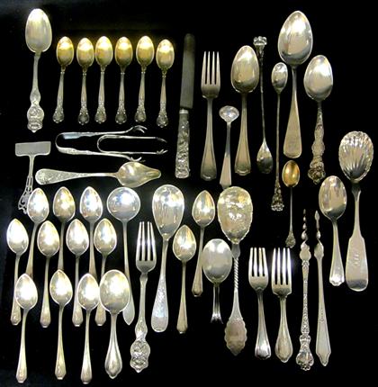 Appraisal: Collection of sterling silver flatwareassorted makers th and th centuries