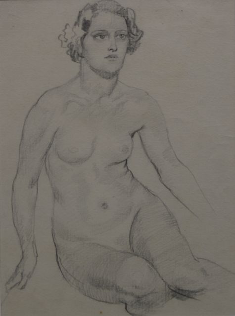 Appraisal: Norman Lindsay - Seated Nude circa pencil The Bloomfield Galleries