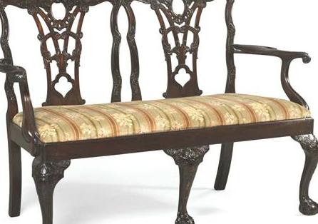 Appraisal: BRITISH BRASSBOUND MAHOGANY CAMPAIGN FOUR-POSTER BEDSTEAD The tester with stepped