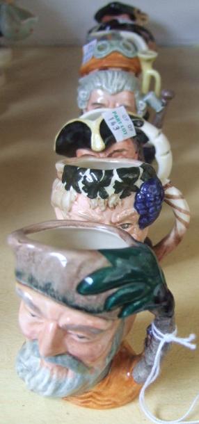 Appraisal: A quantity of Royal Doulton miniature character jugs including Verteran