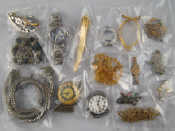 Appraisal: A quantity of costume jewellery including watches and a damaged