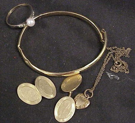 Appraisal: Jewelry four items including A pair of K yellow gold