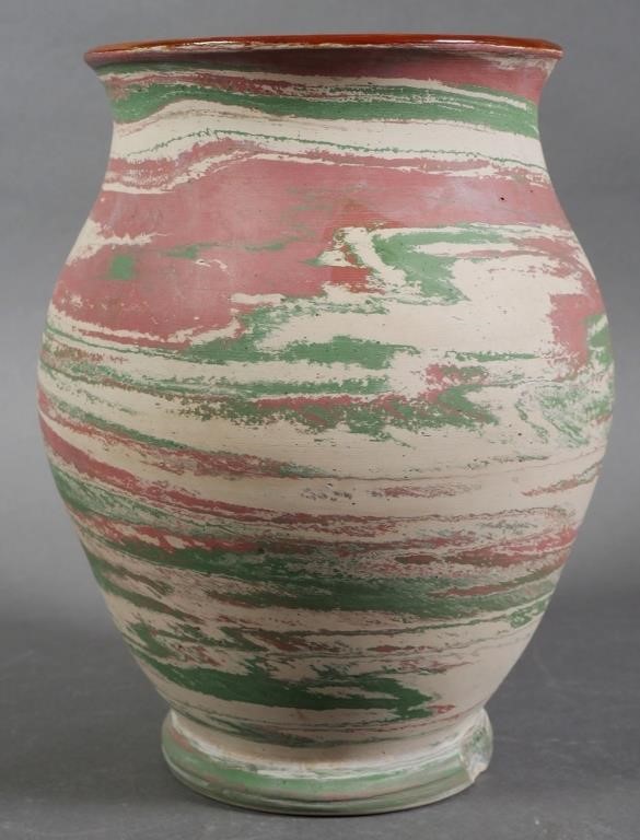 Appraisal: Vintage Florida stamped Fort Ticonderoga vase high No chips cracks