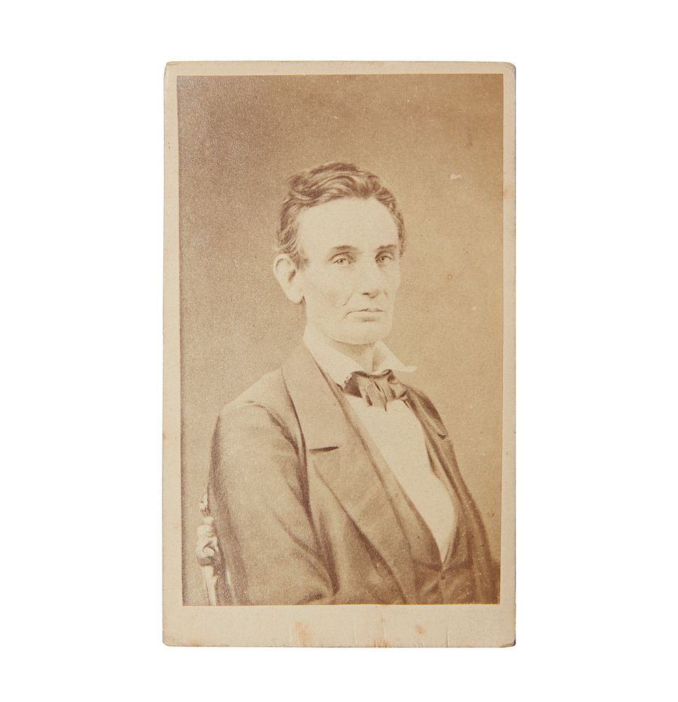 Appraisal: Rare Second Generation Fassett CDV of Abraham Lincoln Rare second