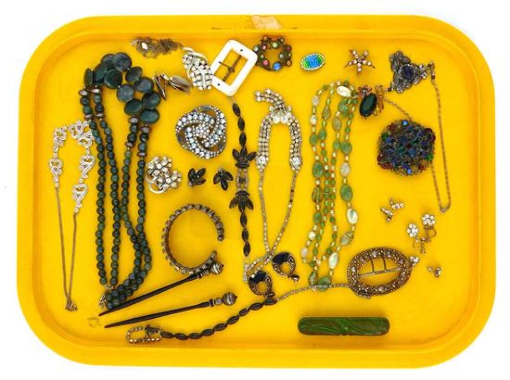 Appraisal: COSTUME JEWELRY Vintage pieces some possibly earlier materials include sterling