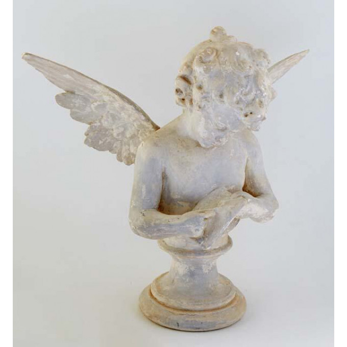 Appraisal: Plaster Bust of a Winged Angel early th c holding