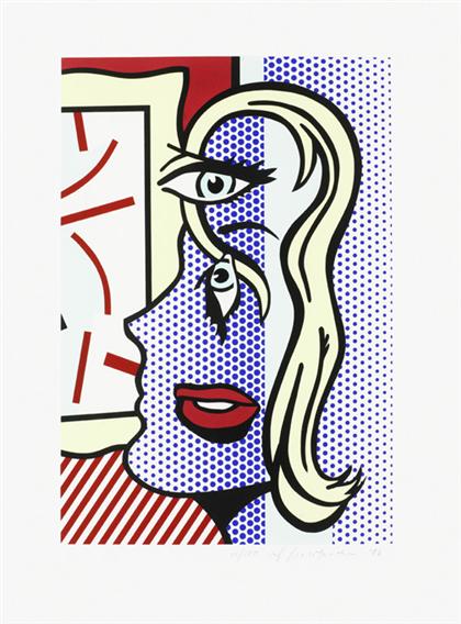 Appraisal: ROY LICHTENSTEIN american - ART CRITIC pencil signed dated and