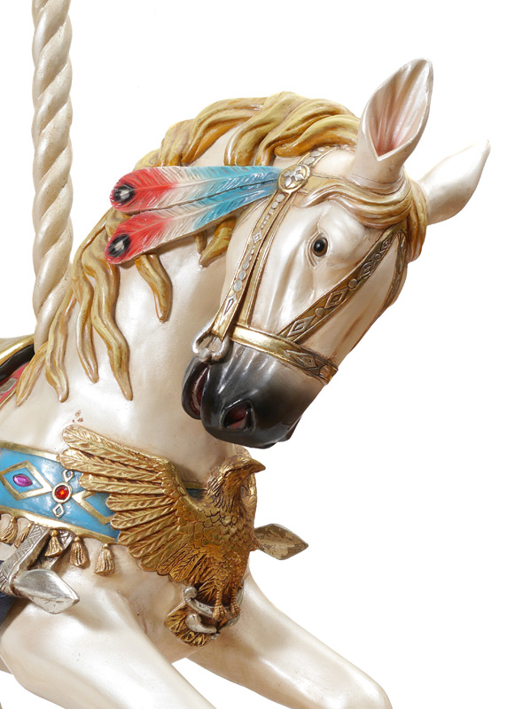 Appraisal: BRADLEY KAYE FIBERGLASS CAROUSEL HORSE Based on classic turn of