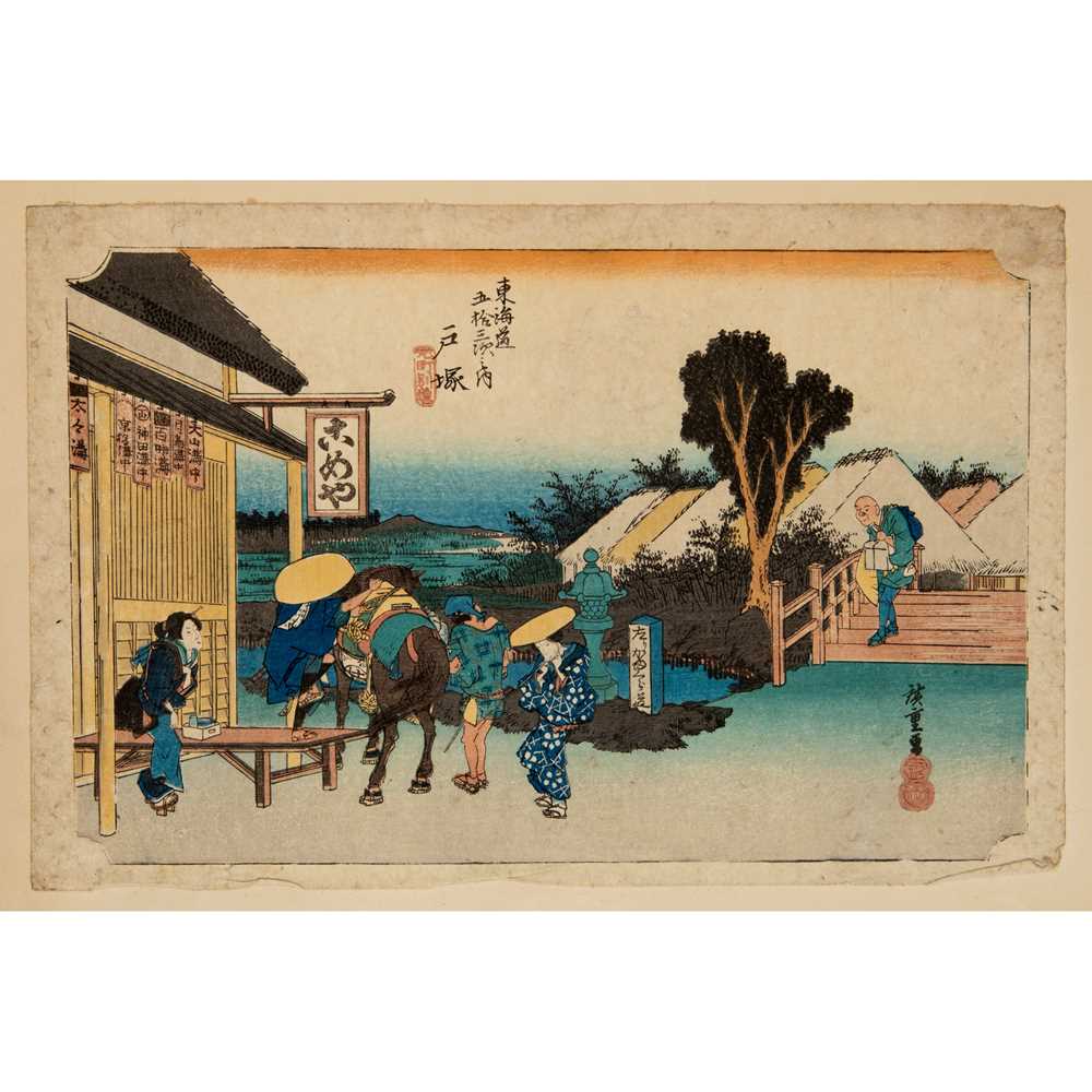 Appraisal: UTAGAWA HIROSHIGE - EDO PERIOD comprising eight oban yoko-e prints