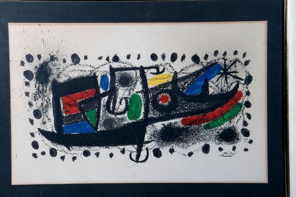 Appraisal: Joan MIRO - Joan MIRO - Two Lithograph Plate signed