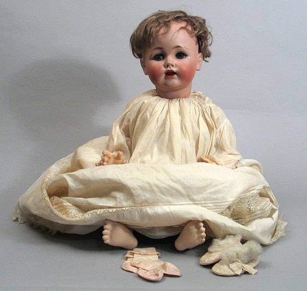 Appraisal: Bisque JDK Kessner Doll An open mouthed sleepy eyed German