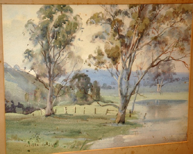 Appraisal: CARLYLE JACKSON TWIN GUMS WATERCOLOUR