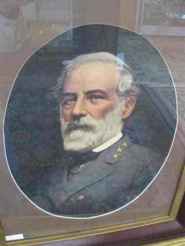 Appraisal: Print of Robert E Lee oval image area '' x