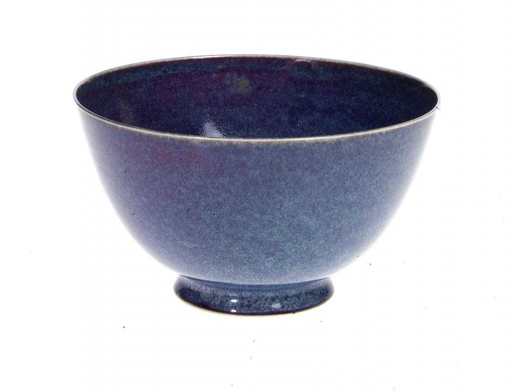 Appraisal: A RUSKIN HIGH FIRED BOWL finely potted with rounded sides