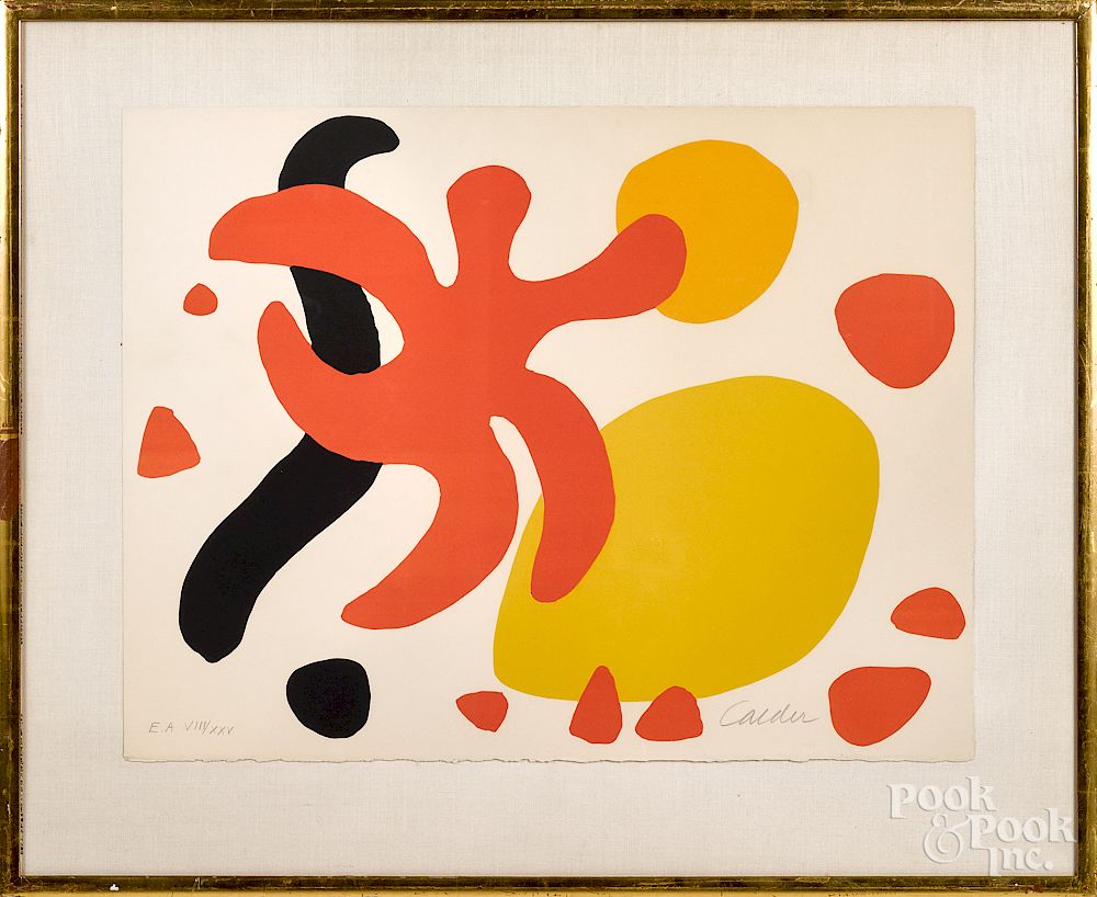 Appraisal: Alexander Calder lithograph of Les Etoiles Alexander Calder American -