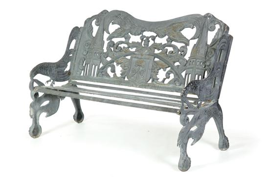 Appraisal: CAST IRON BENCH American late th-early th century Fancy bench