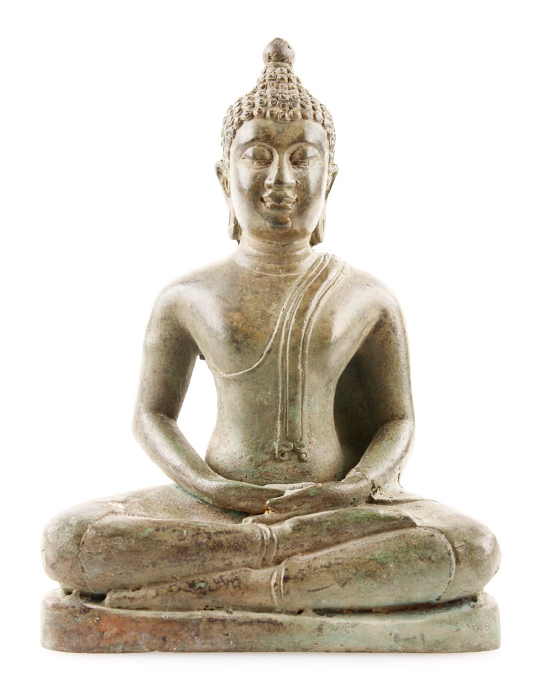 Appraisal: - th C Thai Bronze Buddha th century Thai sitting