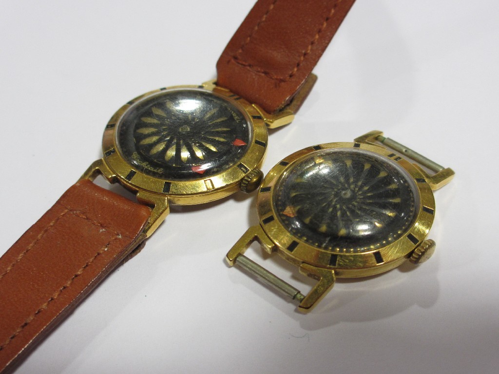 Appraisal: Two novelty dial Ernest Borel wrist watches