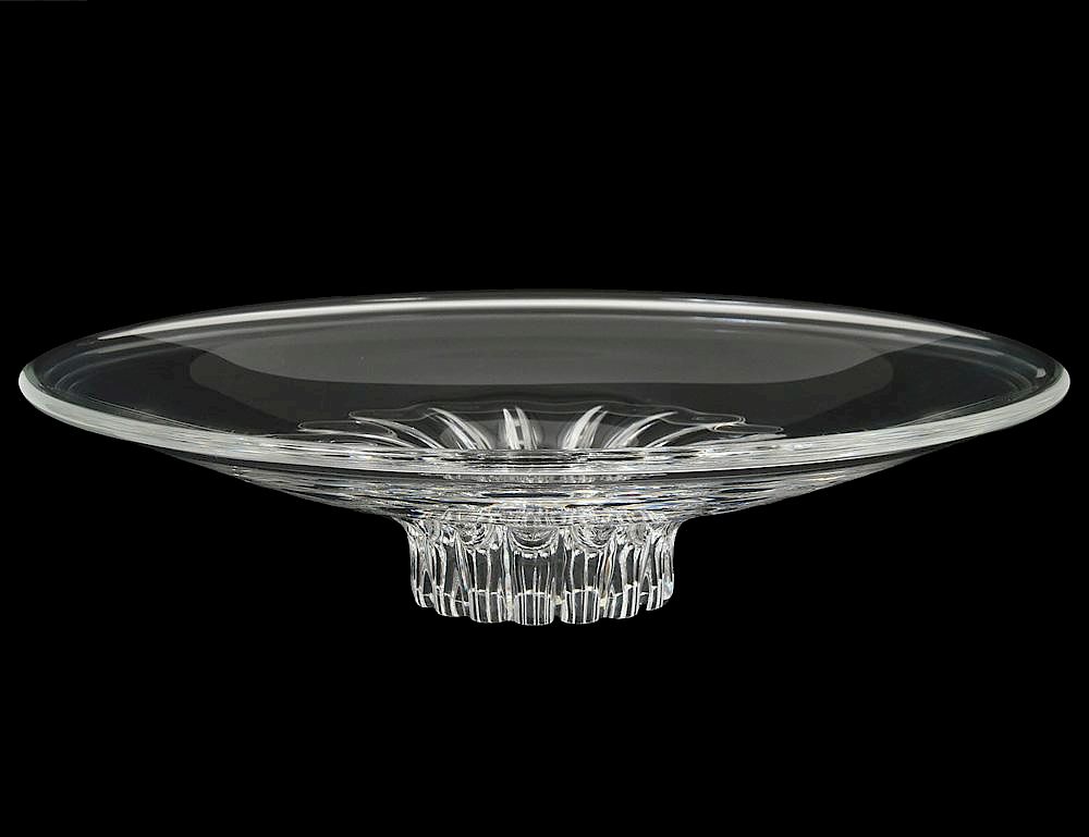 Appraisal: STEUBEN CRYSTAL SUNFLOWER BOWL American Signed Designed by Eric Hilton