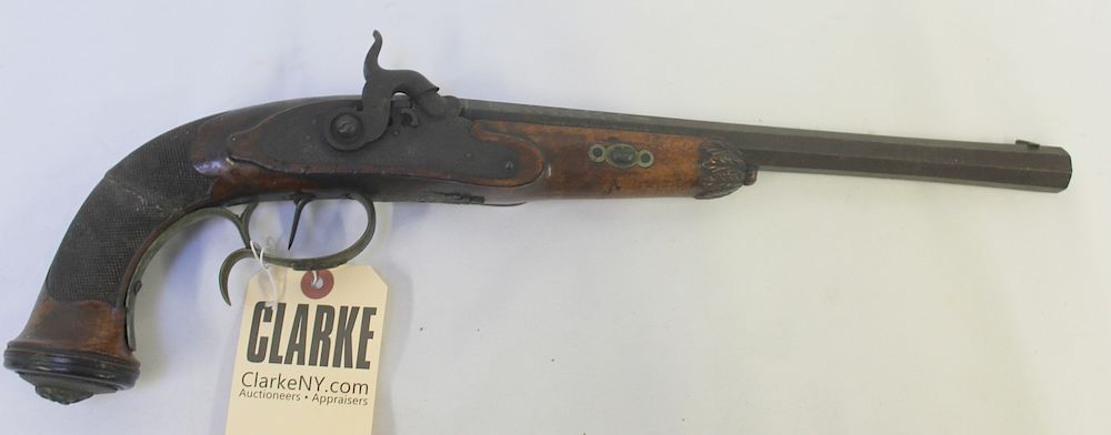 Appraisal: H Barthelmes In Zella Signed Flintlock Pistol Antique flintlock pistol