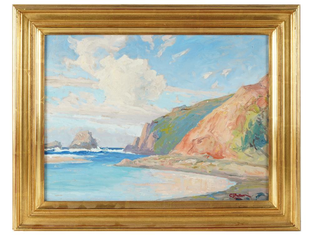 Appraisal: CYRUS JAMES FULTON - CALIFORNIA COASTALoil on board signed lower