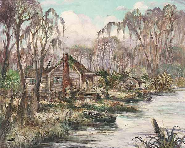 Appraisal: Colette Pope Heldner American New Orleans - Swamp Idyll Louisiana