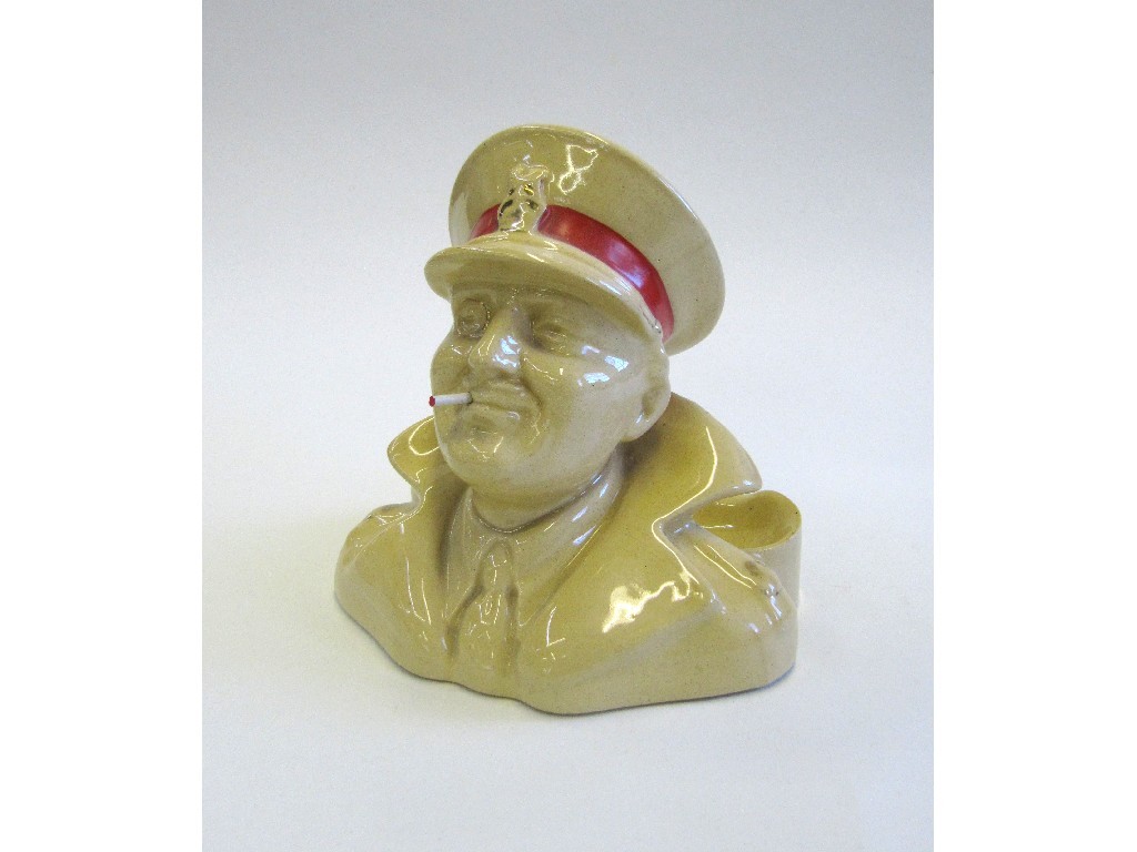 Appraisal: Doulton 'Army Club' ashtray modelled as a monoculared officer