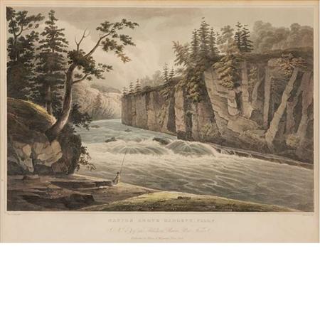 Appraisal: After William Guy Wall RAPIDS ABOVE HADLEYS FALLS Hand-colored aquatint