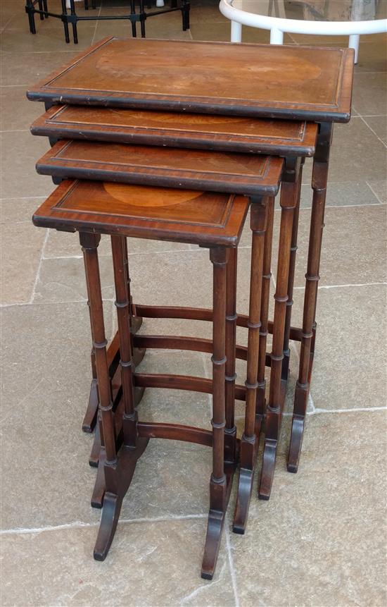 Appraisal: Sale Lot A Nest of Four Mahogany Side Tables -