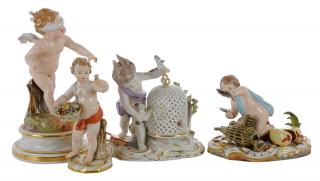 Appraisal: Four Meissen Figures German late th early th century all