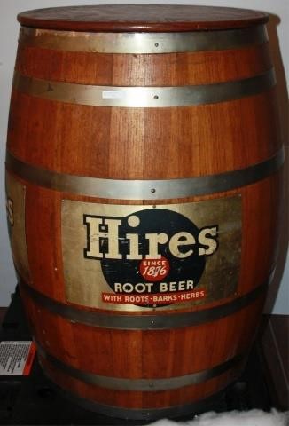 Appraisal: S HIRES ROOT BEER BARREL DISPENSER OAKBARREL WITH TWO METAL