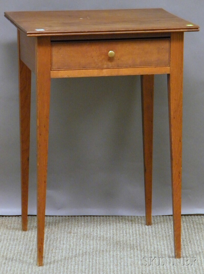 Appraisal: Federal Cherry One-drawer Stand with Tapering Legs