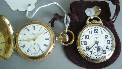 Appraisal: Two Elgin gold filled pocket watches one with open face