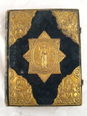 Appraisal: A th c Russian Orthodox Bible velvet covered with gilt