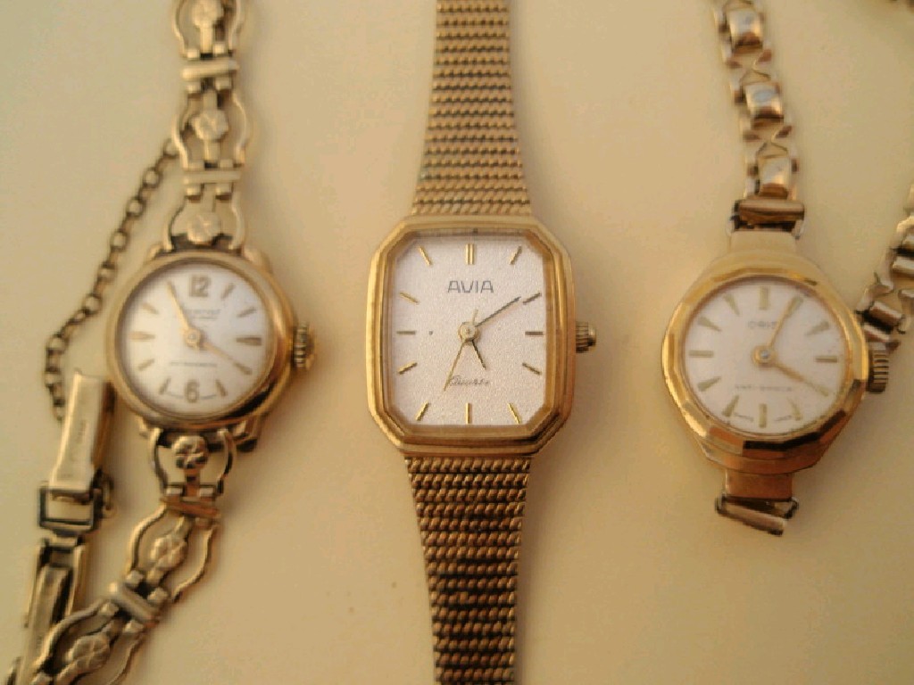 Appraisal: Three ladies bracelet watches by Avia Accurist and Oris