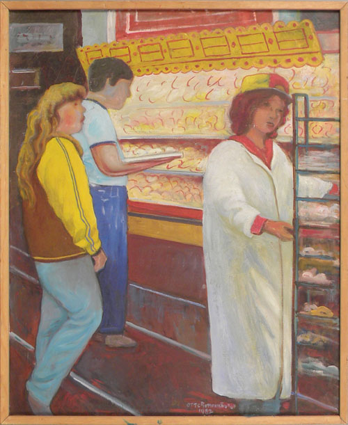 Appraisal: Otto Rothenburgh American - pair of oil on canvas supermarket