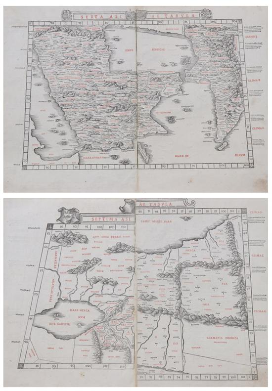 Appraisal: BERNARD SYLVANUS SEXTA ASIAE TABULA and SEPTIMA ASIAE TABULA From