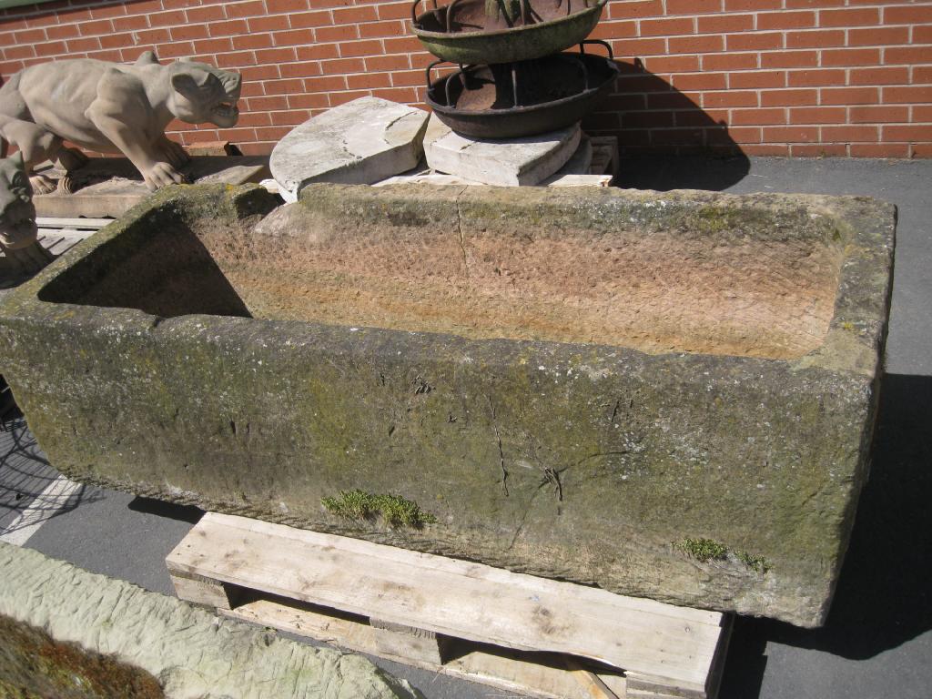 Appraisal: A large stone Trough ft approx