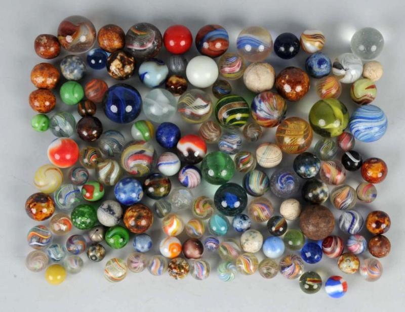 Appraisal: Lot of Assorted Marbles Description Large assortment of handmade marbles