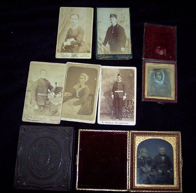 Appraisal: A daguerreotype case by Littlefield Parsons Co two early photographs