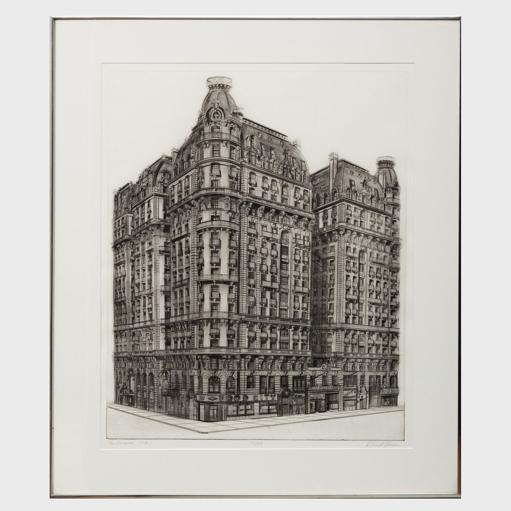 Appraisal: Richard Haas b The Ansonia Drypoint in black on wove