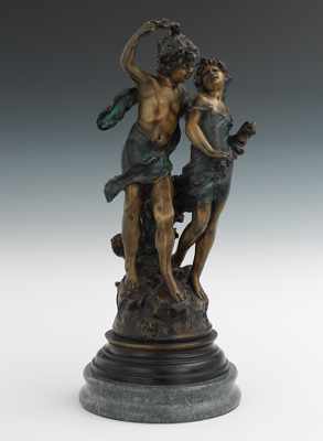 Appraisal: A Bronze Sculpture of Playful Children after Auguste Moreau Cast