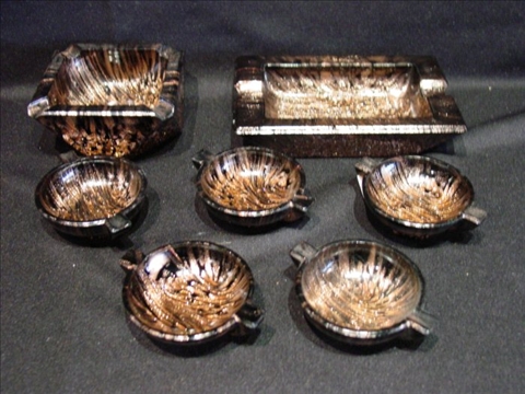 Appraisal: SET OF ITALIAN GLASS CONDIMENT DISHES