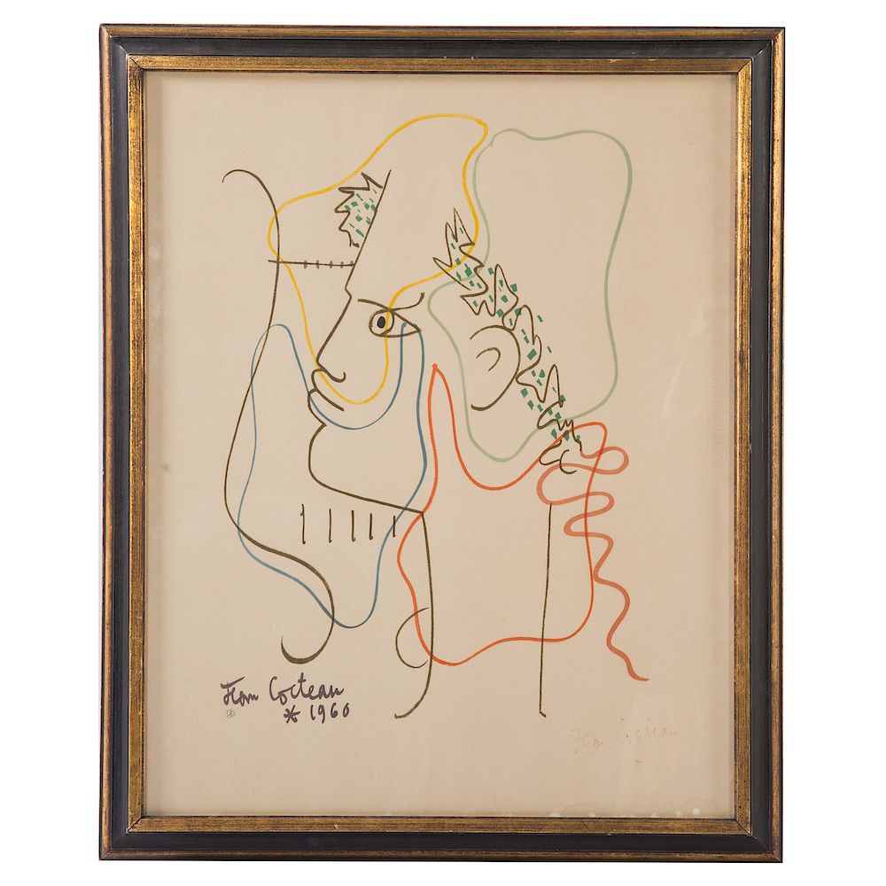 Appraisal: Jean Cocteau Orpheus color lithograph French - Ed signed in