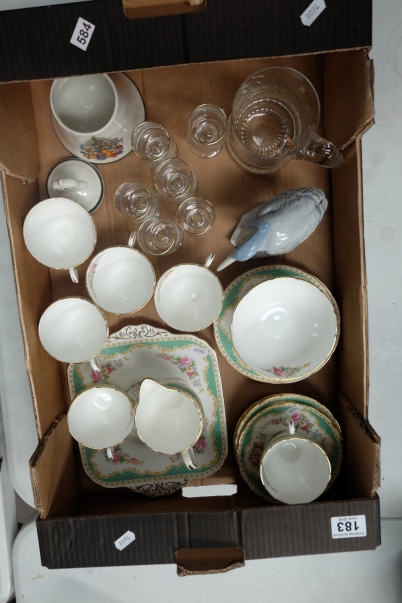 Appraisal: A mixed collection of items to include Foley china part