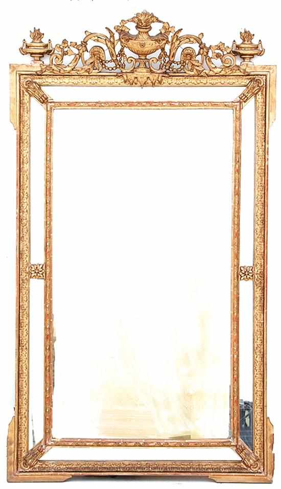 Appraisal: Regency style carved giltwood pier mirror third quarter th century