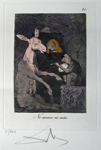 Appraisal: SALVADOR DALI spanish - two etchings with aquatint and hand-coloring