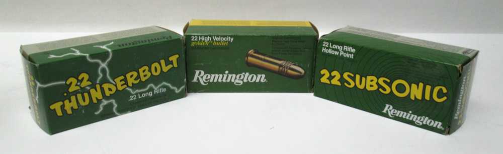 Appraisal: REMINGTON LONG RIFLE AMMUNITION including rounds subsonic hollow points rounds