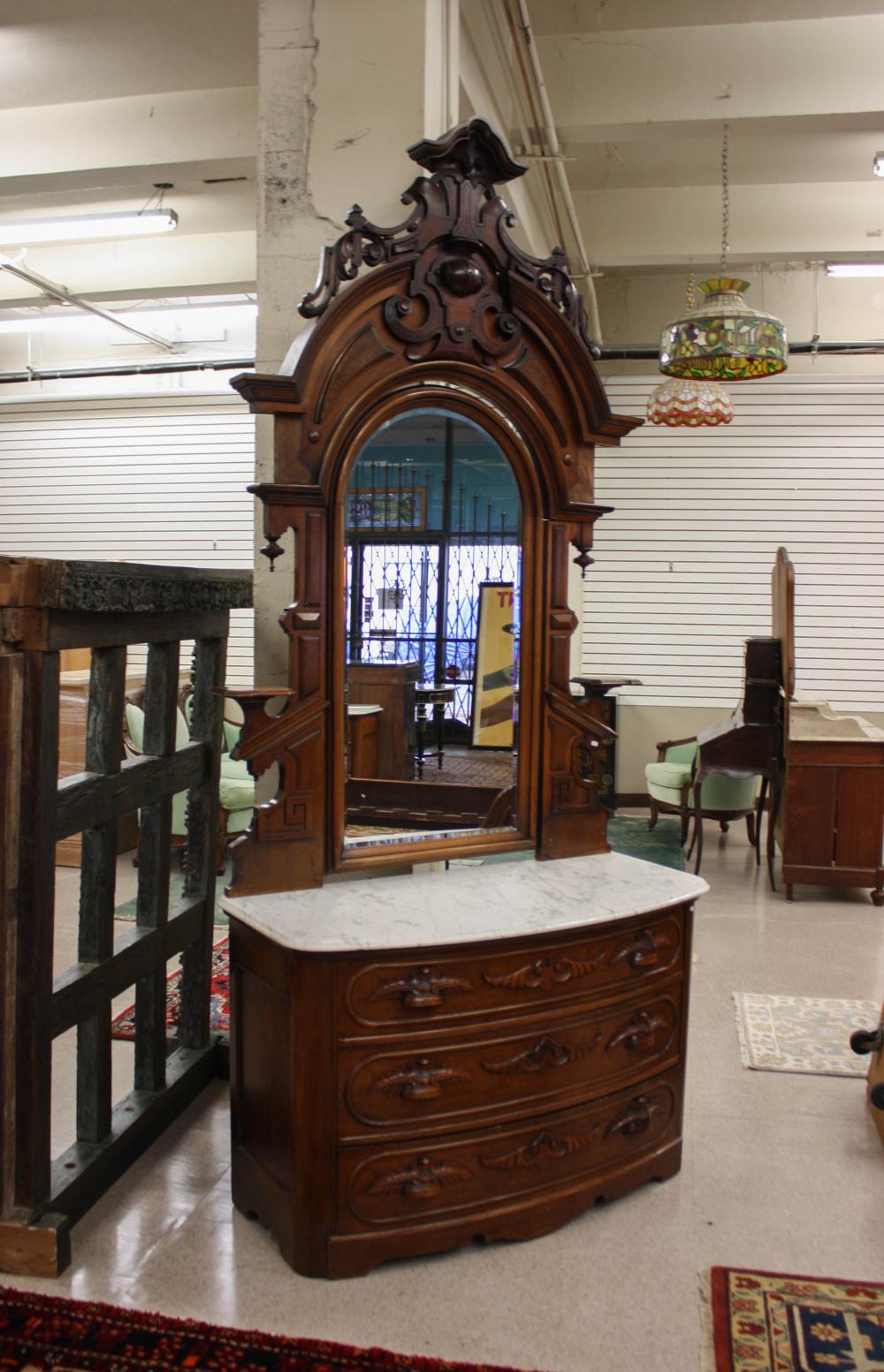 Appraisal: FOUR-PIECE VICTORIAN WALNUT BEDROOM FURNITURE SET Renaissance Revival style American