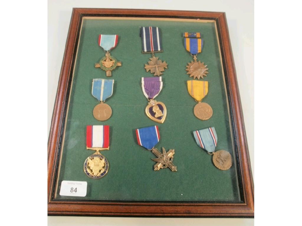 Appraisal: A collection of American military medals including Purple Heart American